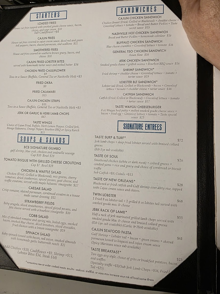 Taste Kitchen + Bar Menu - Image 1